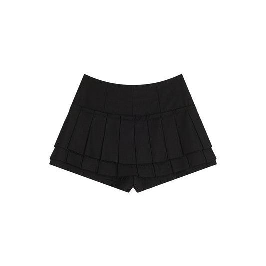 [Easy Match] Wool Blend High-Waist Pleated Skirt