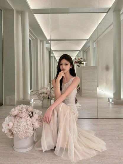 Winter Engagement Slip Dress – Elegant Luxe Bridal Birthday Gown