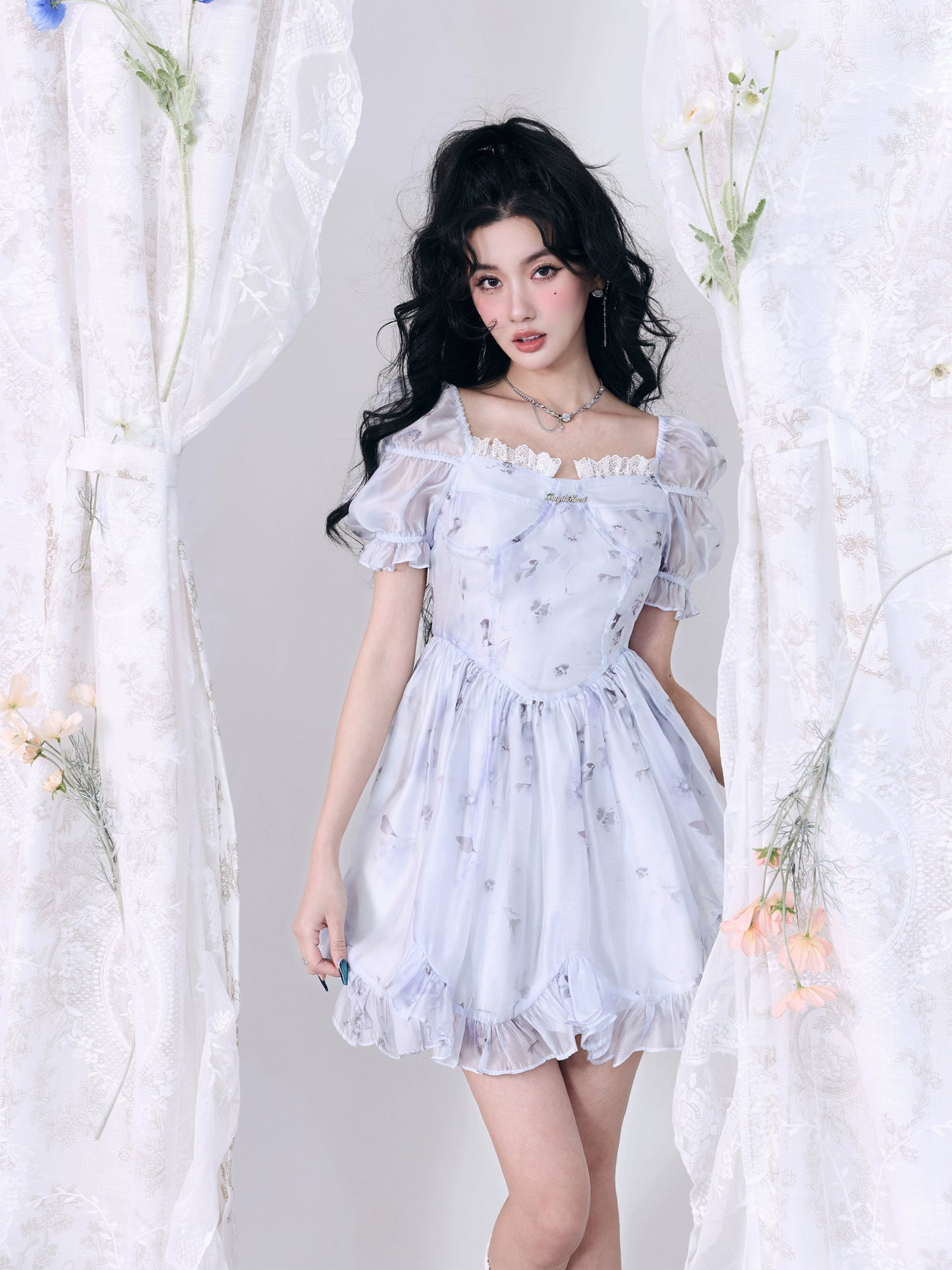 Midsummer Night Fantasy Blue Skirt Dress