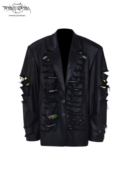 Digital Silhouette Blazer – Inner Destruction-Inspired Avant-Garde Design