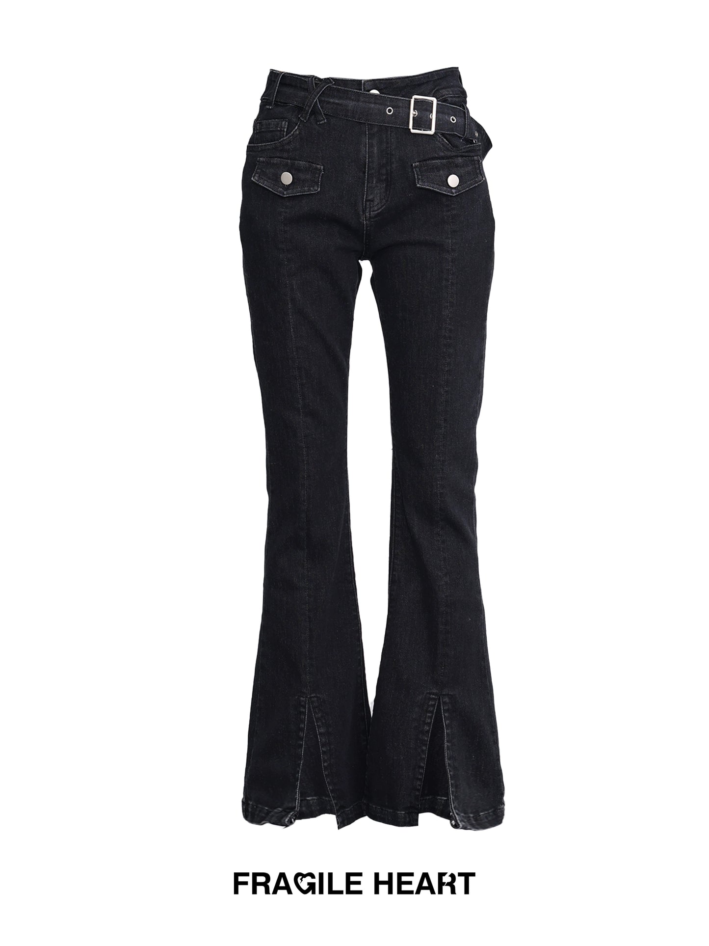 Retro Spicy Girl Open Denim Pants