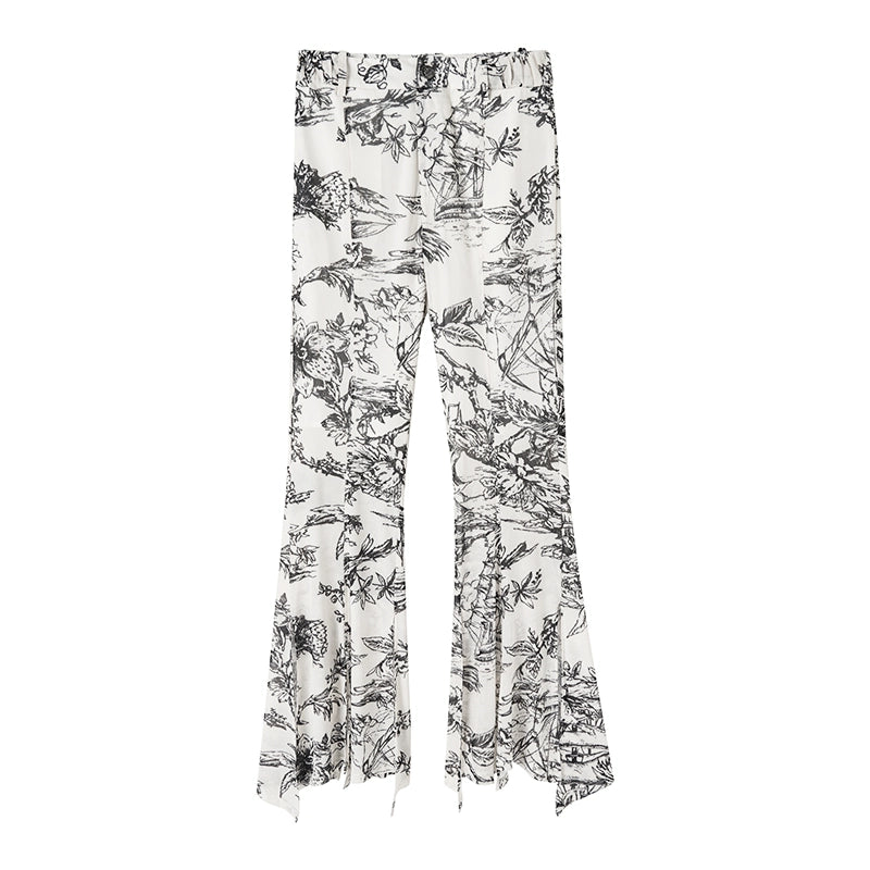 Pantalon floral rétro