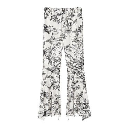 Pantalones de bengala floral retro