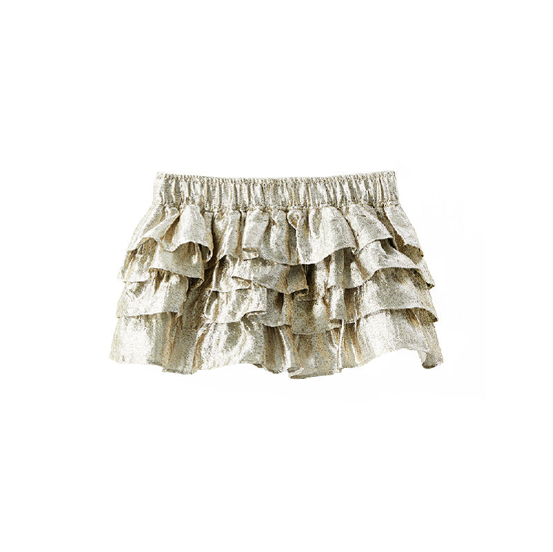 Gold Bandeau & Cake Skirt Set