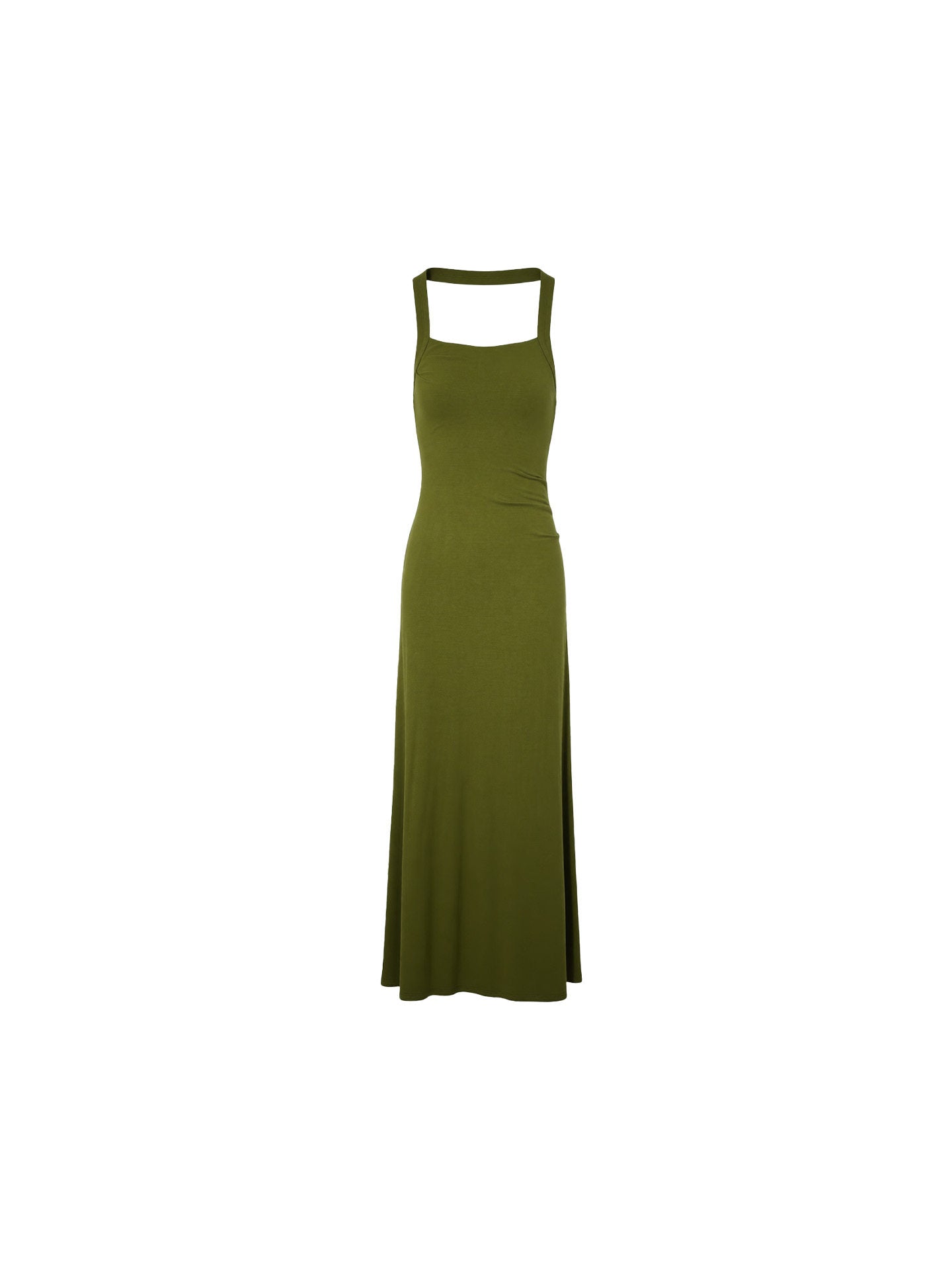 Wild Mang Halterneck Waist-Defining Maxi Dress