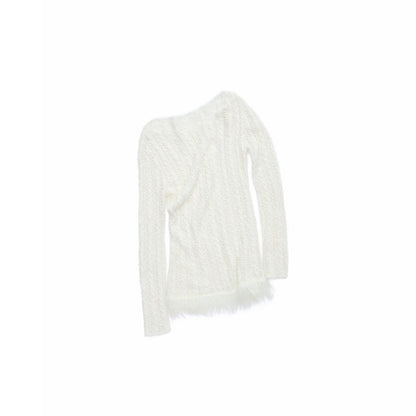 Cable Knit Off-Shoulder Sweater