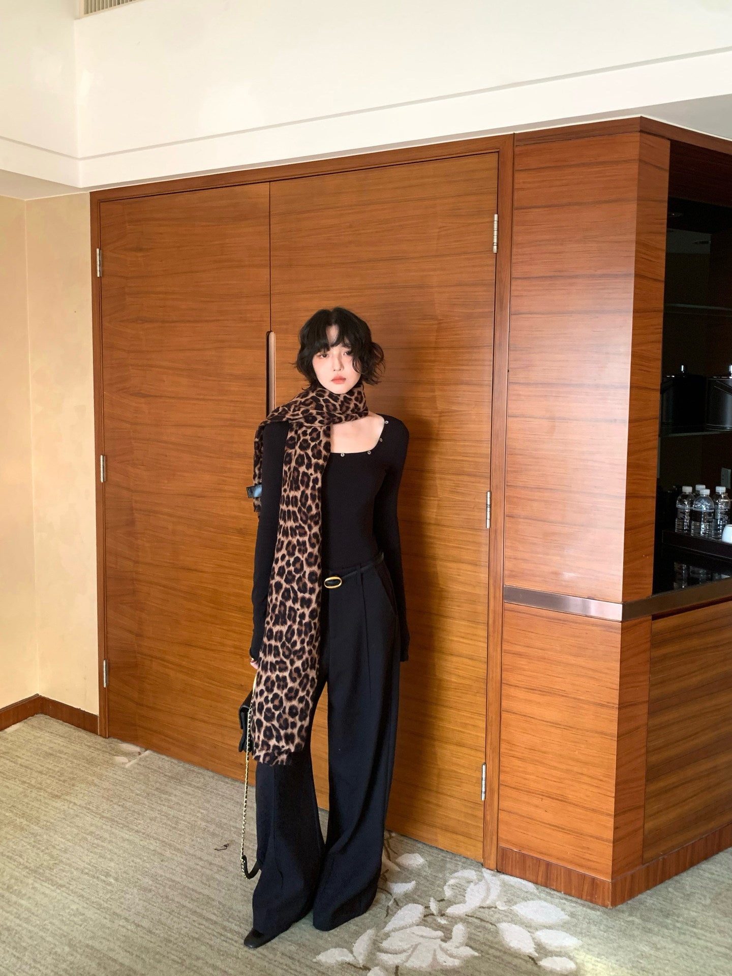 Chaoyun Square-Neck Button Detail Top