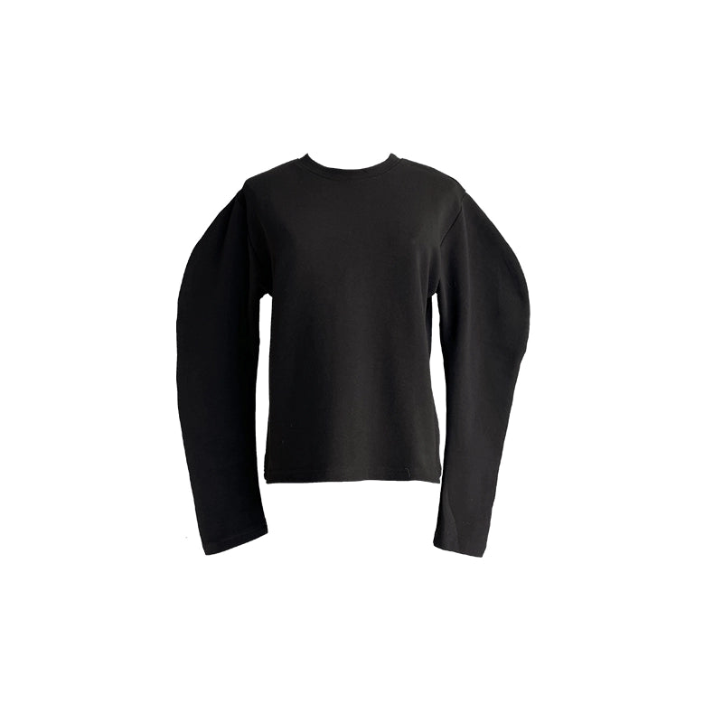 Top maglione manicotto a bolle