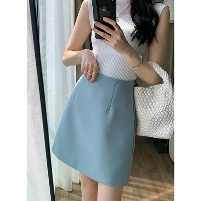 Blue Work Dress & Slim Skirt