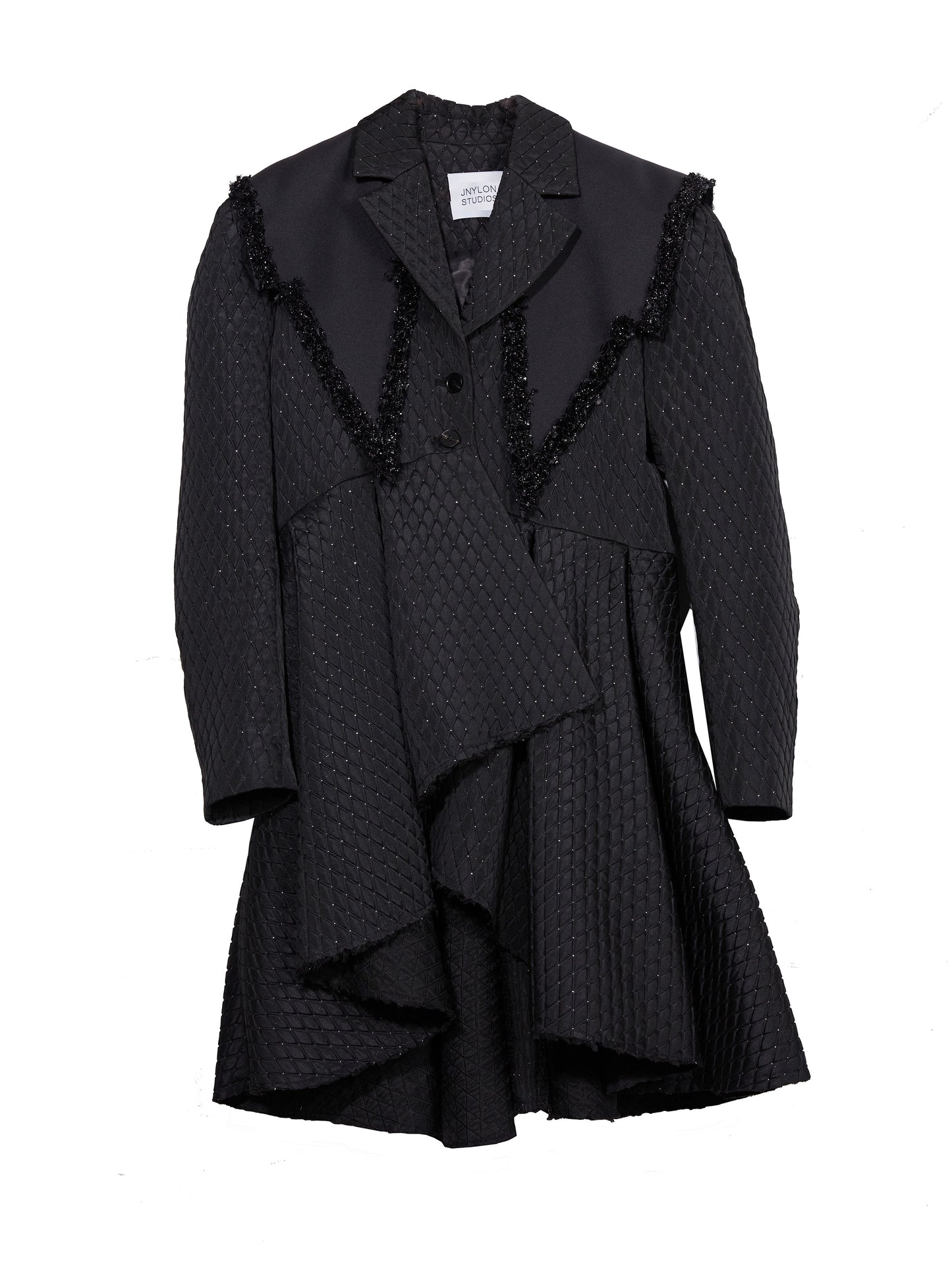 Double Layered Air Cotton Jacquard Skirt Style Jacket
