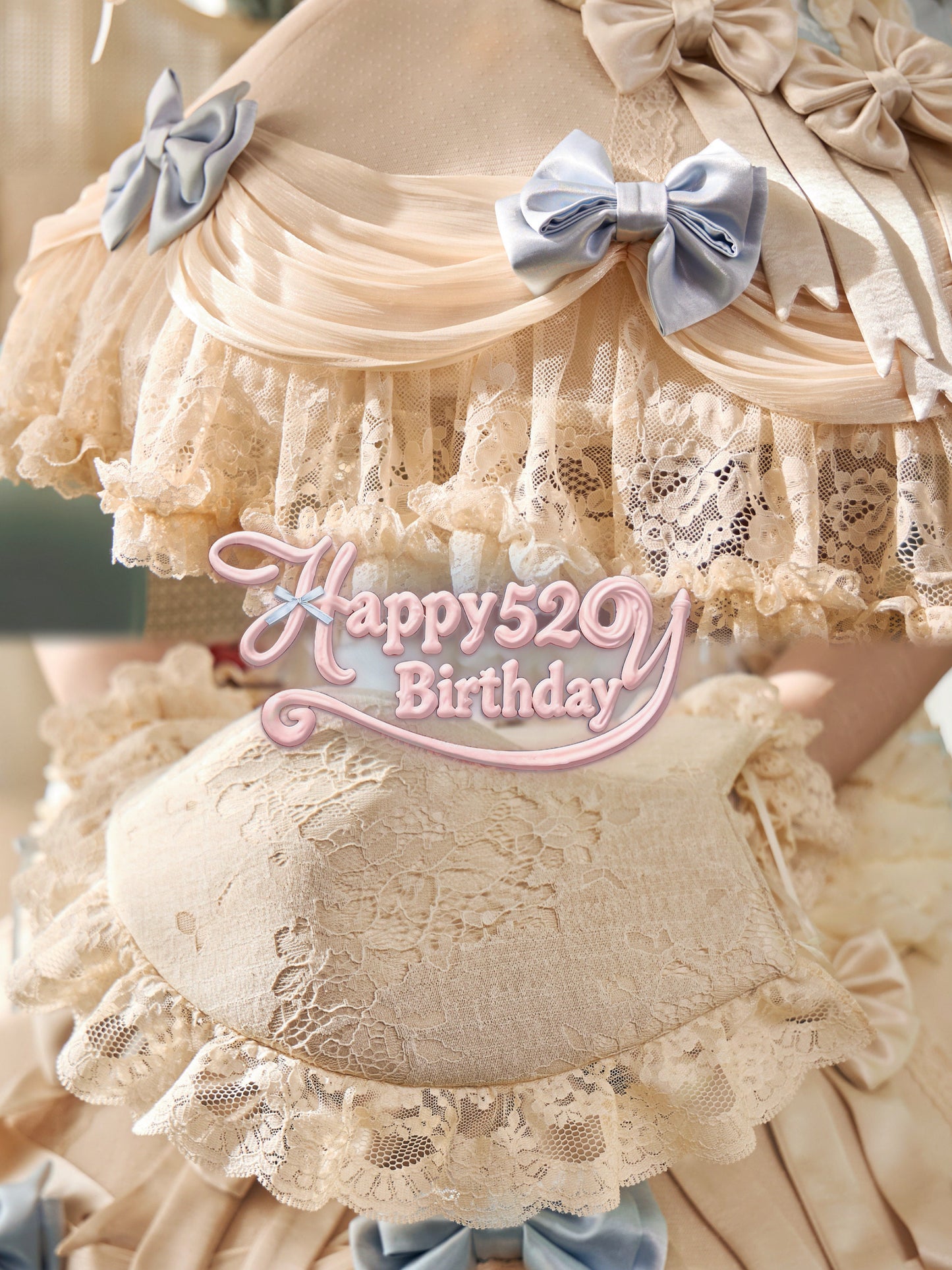 Milk Blue Rococo Cake Skirt | French Princess Maxi Skirt