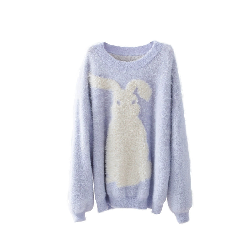 Milk Rabbit Mink Fur Pule