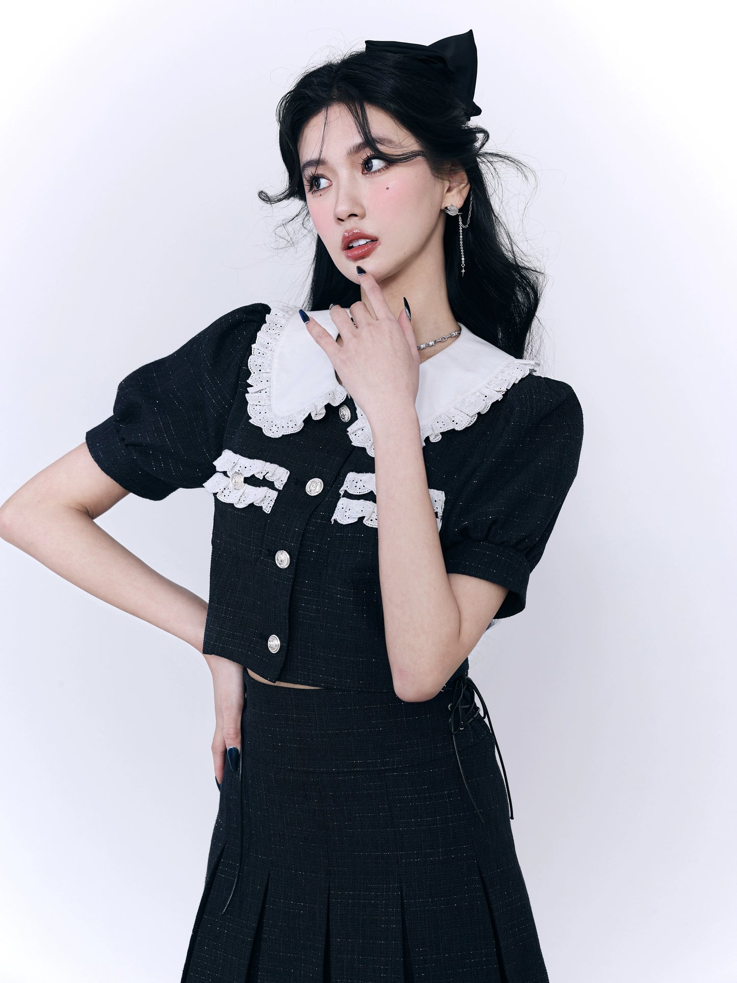 Qianjin Xiaoxiangfeng 100 Pleated Skirt Set