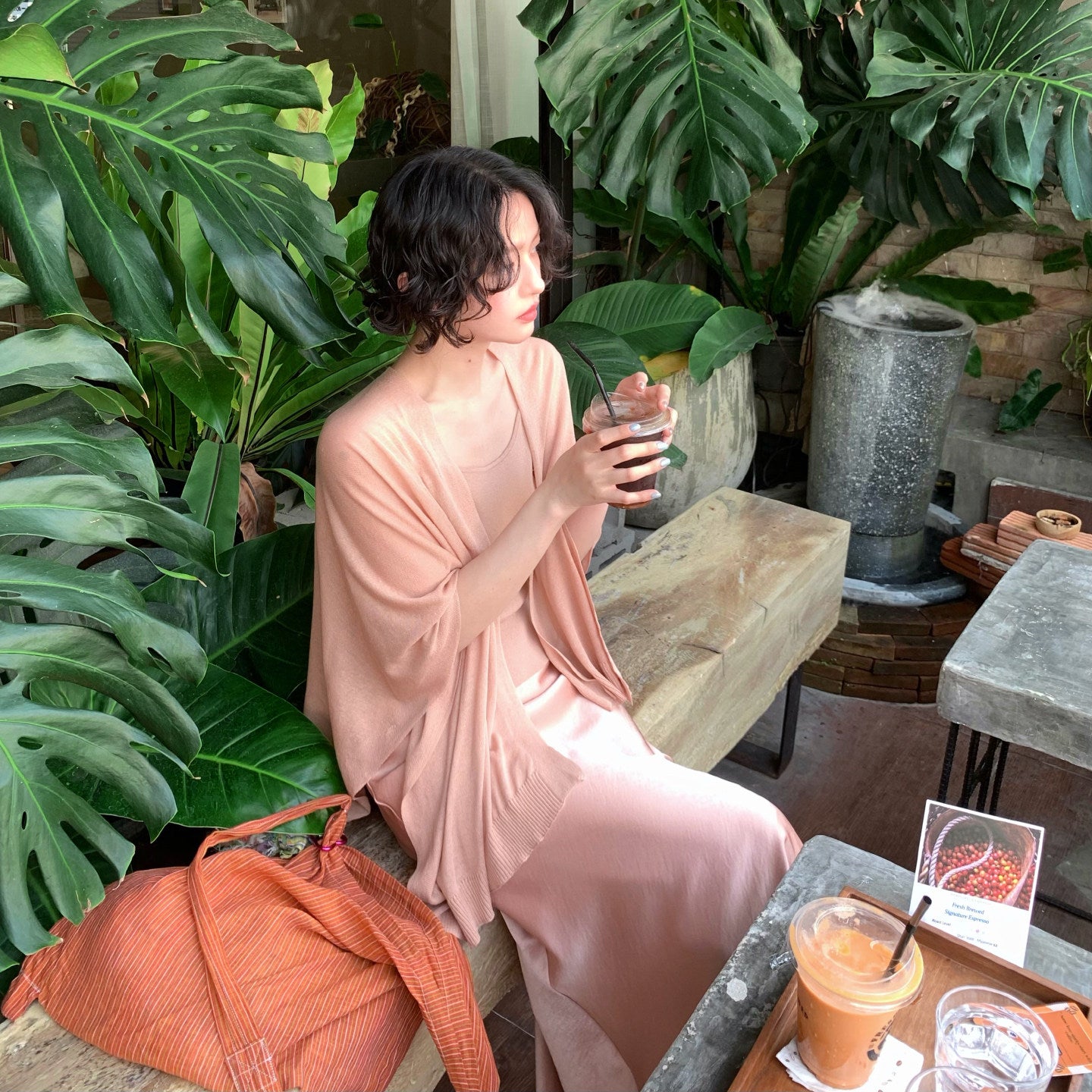 Linen Lyocell Camisole & Smock Two-Piece Set
