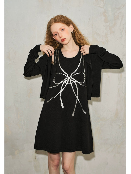 Pearl Silver Knit Dress