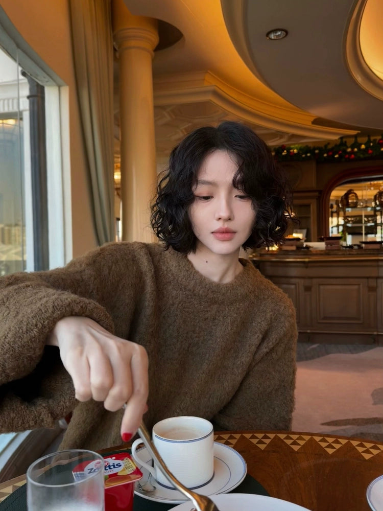 Snow Elf Fleece Sweater with Lazy Winter Charm