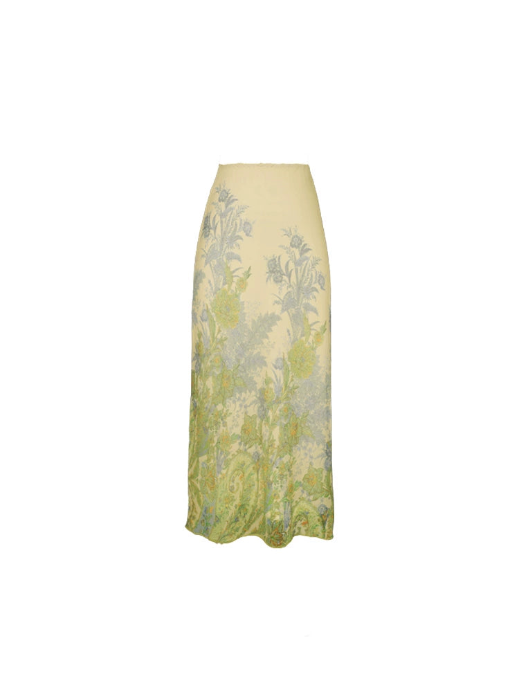 Light A-Line Printed Skirt