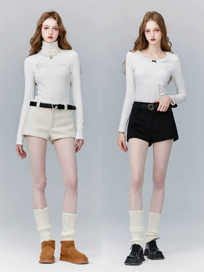 FGHT Spicy Girl Woolen Wrap Hip Hot Pants