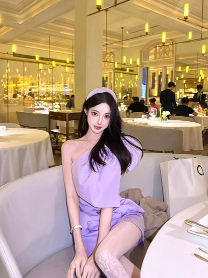 Cheongsam-Inspired Blue Bridal Gown – Luxe Morning Robe for Adult Occasions