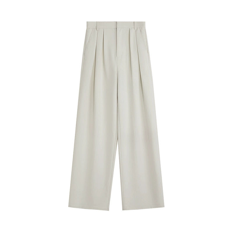 White Wide Leg Suit Pants