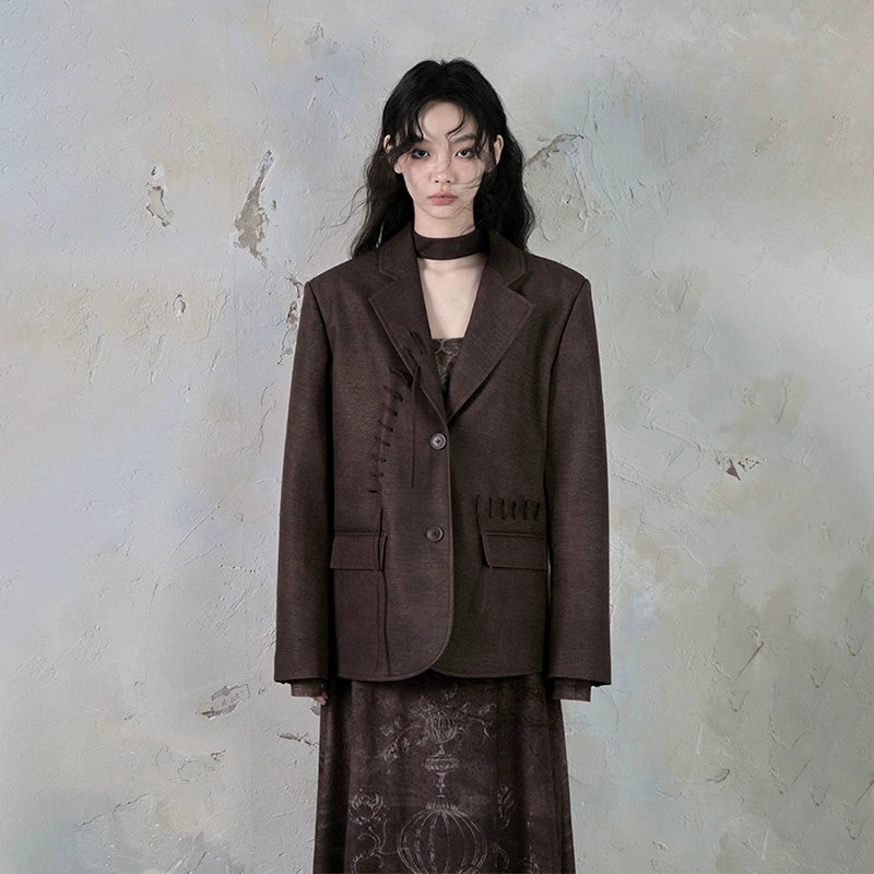 Chicory Coffee Maillard Brown Leather Coat