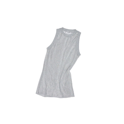 Backless Sleeveless Cable Knit Racer Top – Slim Summer Tank Style