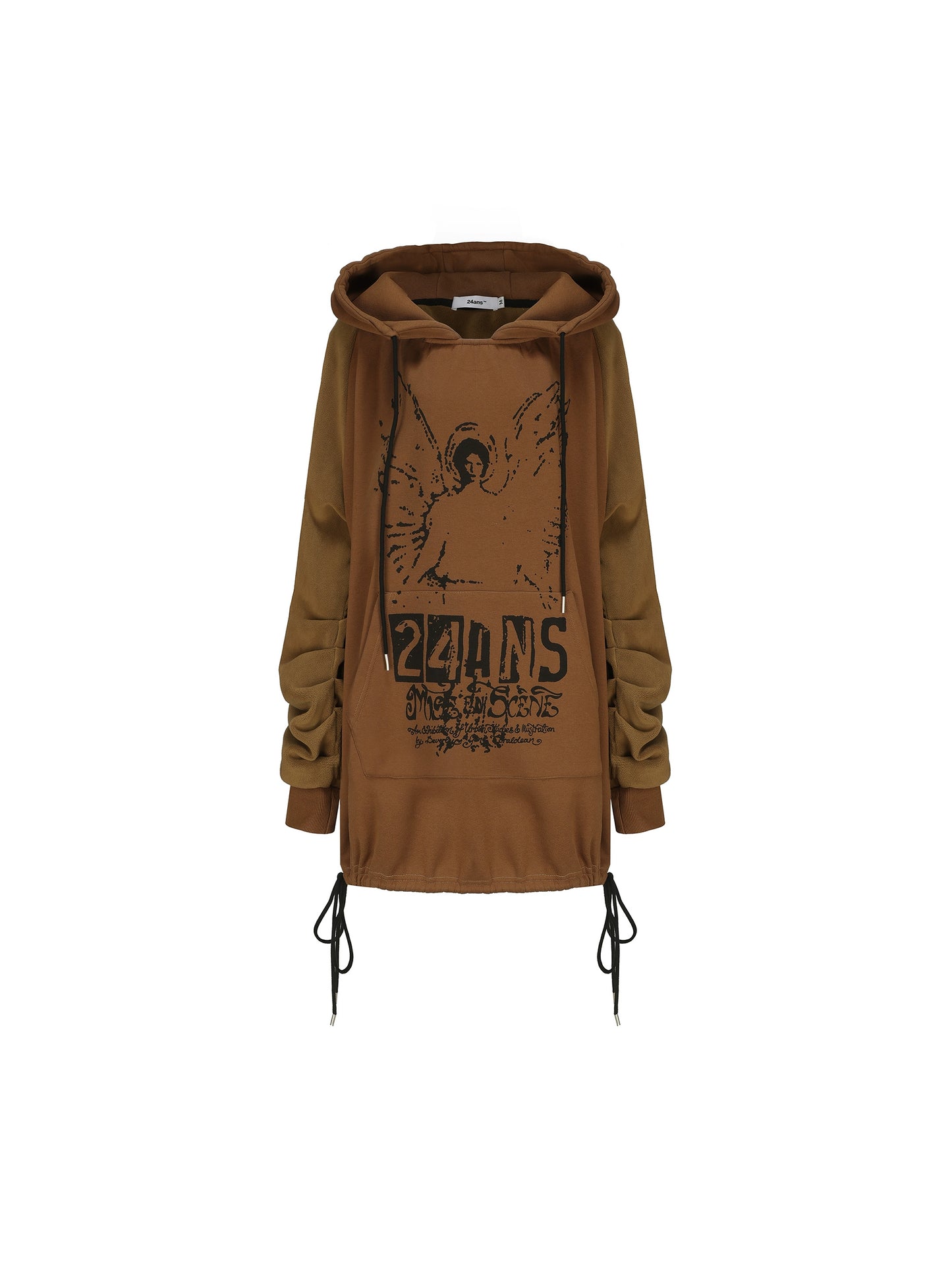 Two Color Mid-Length Hoodie