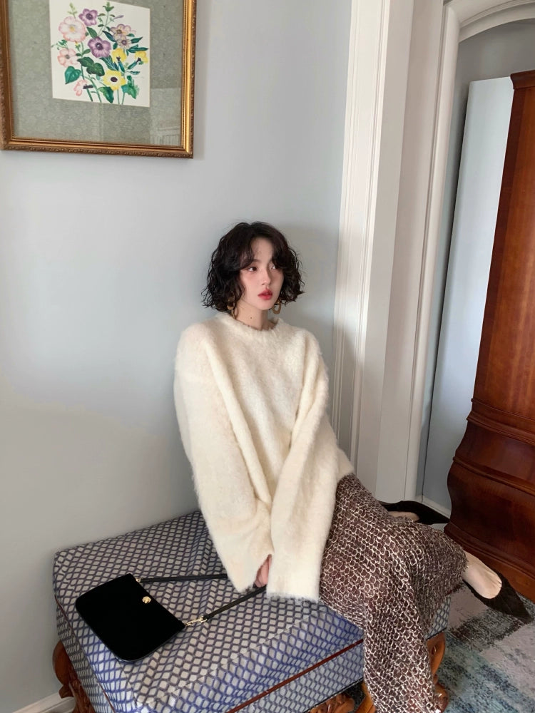 Snow Elf Fleece Sweater with Lazy Winter Charm