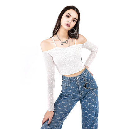 Moon Girl Mesh Strap Top