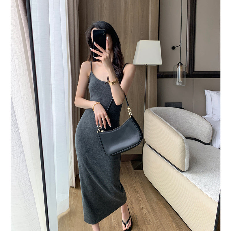 Grey Cami Dress - Slim Skirt