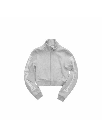 Bone Sequin Embroidered Sweatshirt Set