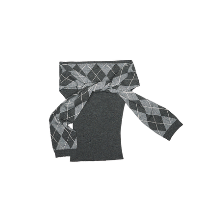 Quilted Panel Knit Lace-Up Bandeau Vest – Cinched Slim Base Layer