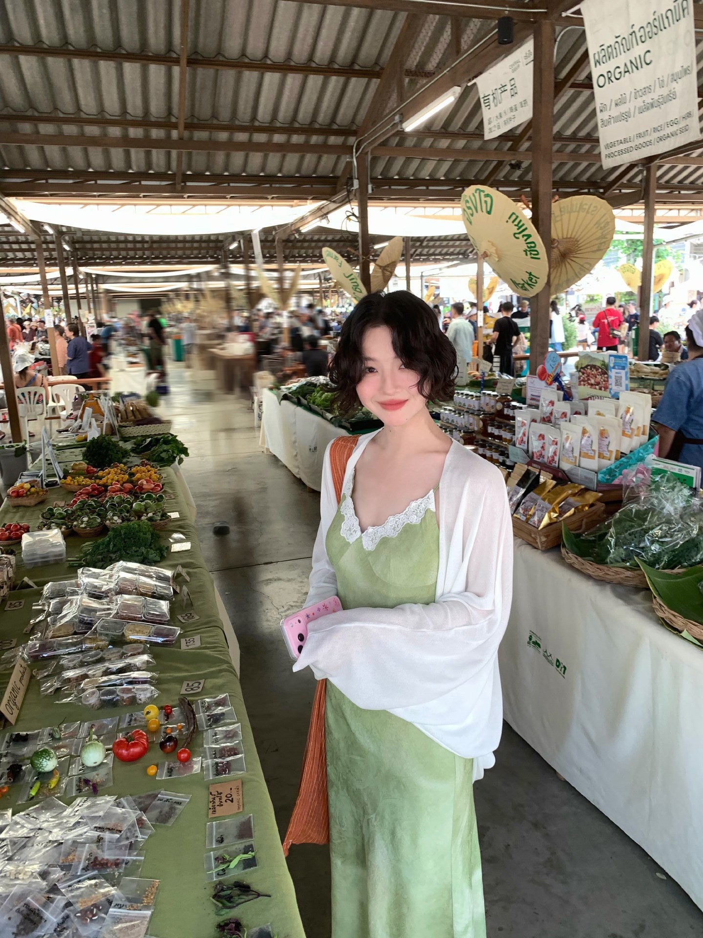 Green in the Clouds Lyocell Lace Dress