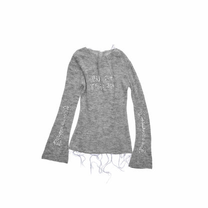 Beaded Sheer Mohair Blouse