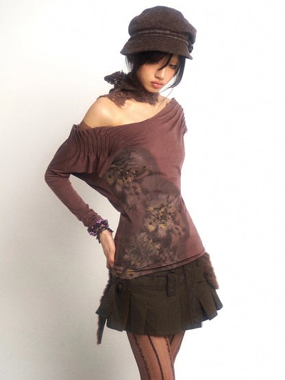 Detachable Leather Pleated Skirt – Plush Design Flair