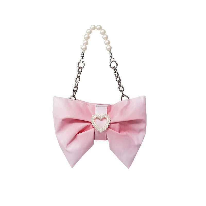 Bow Gradient Pleated Bag