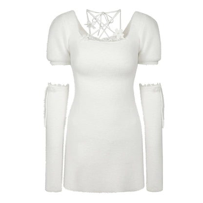 Sable White Knit Dress