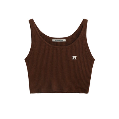 Soft Elastic Embroidered Tank Top