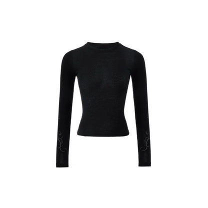 Semi-Sheer Knitted Cropped Cardigan – Tight Waist Slim Early Autumn Top