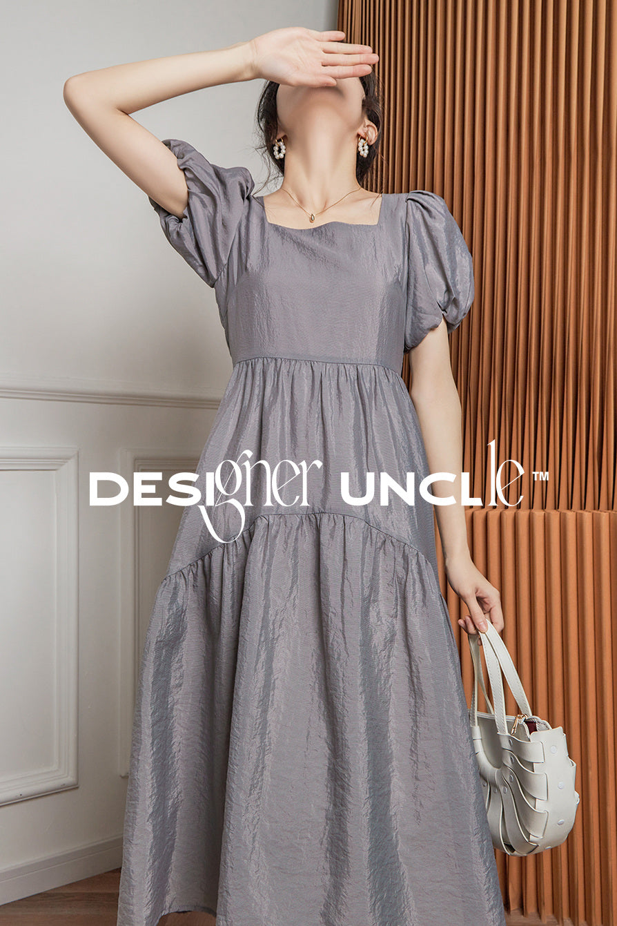 Tea Break Slim French Long Dress