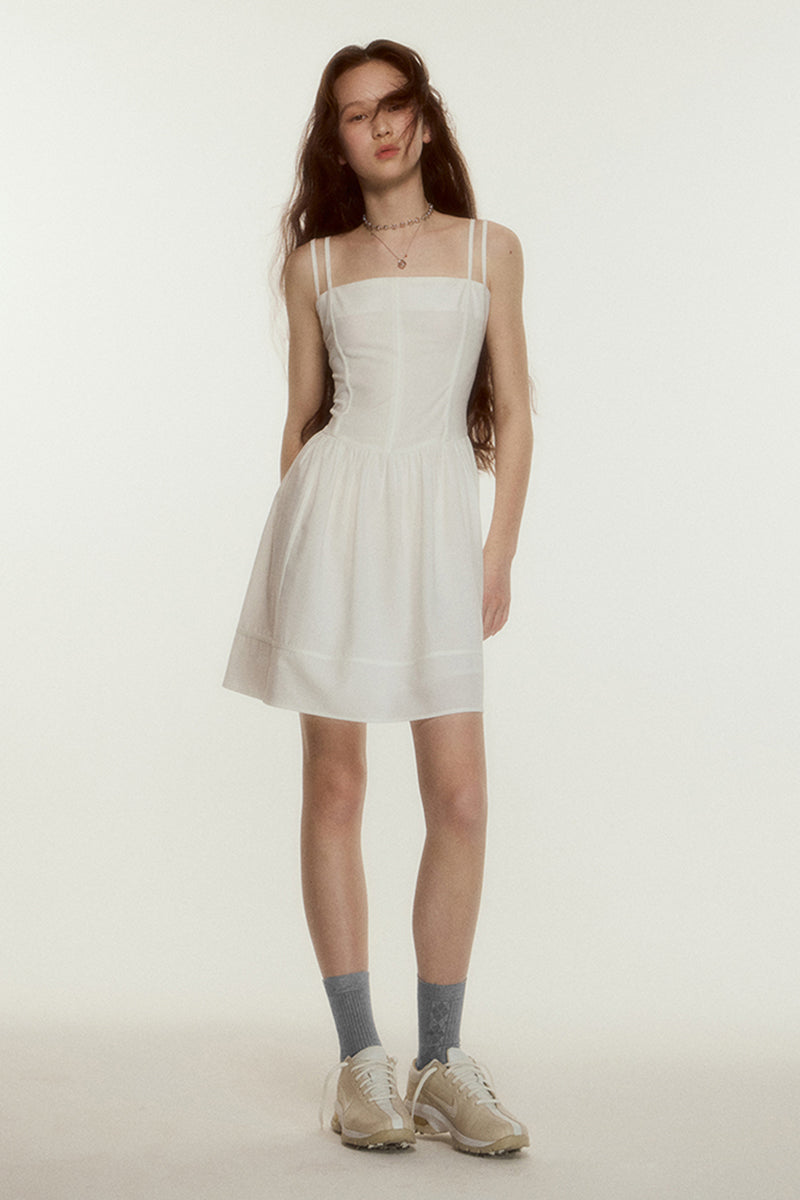 Cozy Bliss Ivory Belted Dress