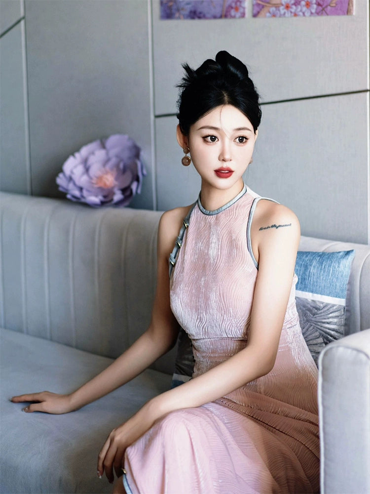 Velvet Cheongsam Dress – Elegant Bridal & Engagement Gown