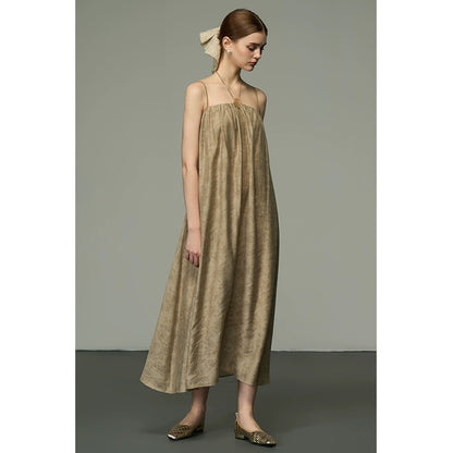 Long Color Jacquard Dress