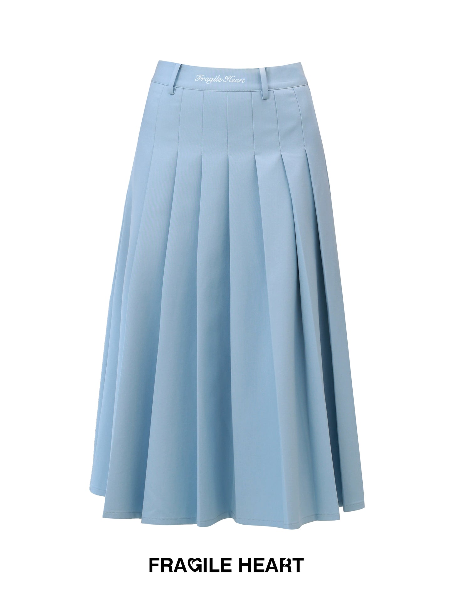 Original Embroidery 4-Color Pleated A-Line Skirt