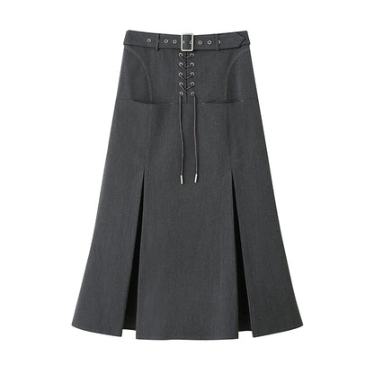 Leather Rope Strap - Wrap Hip Skirt