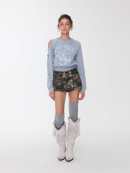 Knight Cat Graphic Sweatshirt