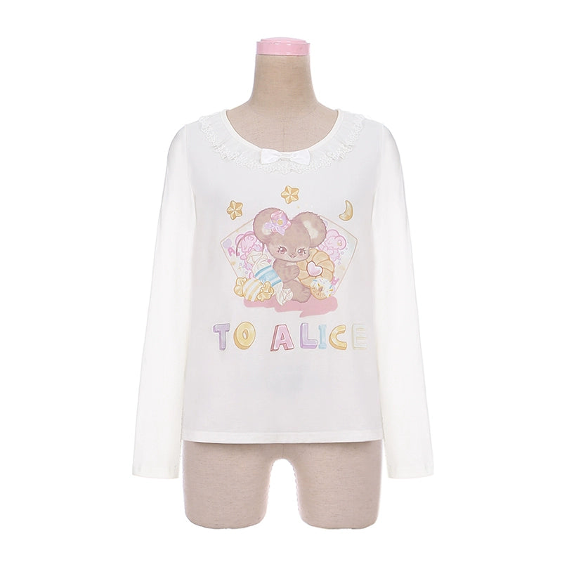 Bobo Sweet Mouse Lace Printed T-Shirt