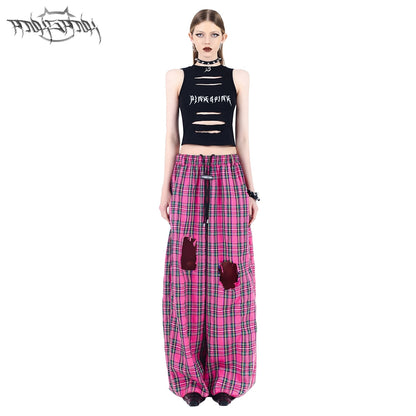 Pink Punk Wide Leg Trouser