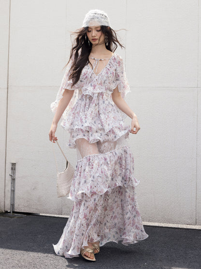 Floral Ruffle Two-Piece Dress | Retro Romantic 26SS Set