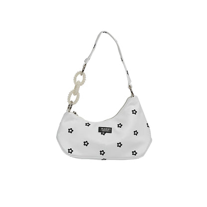 Floral Pearl Chain Bag